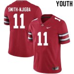 NCAA Ohio State Buckeyes Youth #11 Jaxon Smith-Njigba Scarlet Nike Football College Jersey ATM7845JU